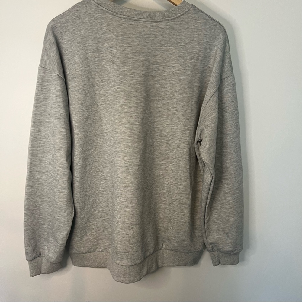 Gray and Red 'Merry' Women’s Crewneck - Picture 4 of 4